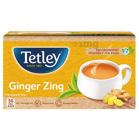 Tetley Flavoured Black Tea Rich Assam Blend 2gm Each Ginger Zing Buy Box Of 500 Tea Bags At