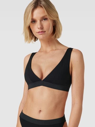 Calvin Klein Underwear Bikini Oberteil Mit Label Detail Black Online