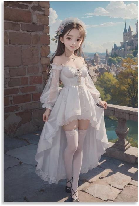 Jp 童顔のロリータ少女 33 かわいいポスターヌード大胆露出、写真絵画 壁飾り キャンバス 印刷 ポスター