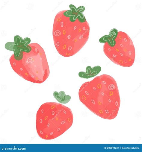 Illustration Du Vecteur Fraise Sur Fond Blanc Fraise Illustration De