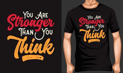 Premium Vector Stronger Than You Think Typography Quotes