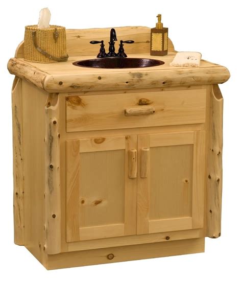 Knotty Pine Bathroom Vanity – Everything Bathroom