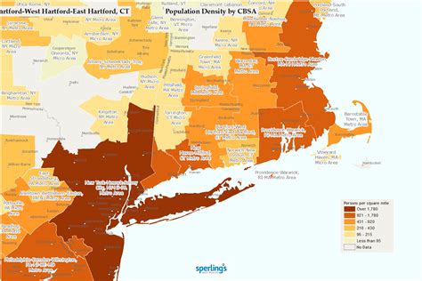 Connecticut Population Density Map