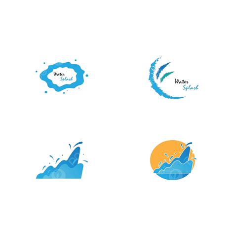 Agua Salpicadura Logo Vector Ondulación Frescura Limpio Vector Png Dibujos Onda Frescura