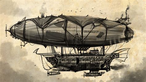 Pin By Aaron Stratton On Airships Steampunk Airship Retro Art