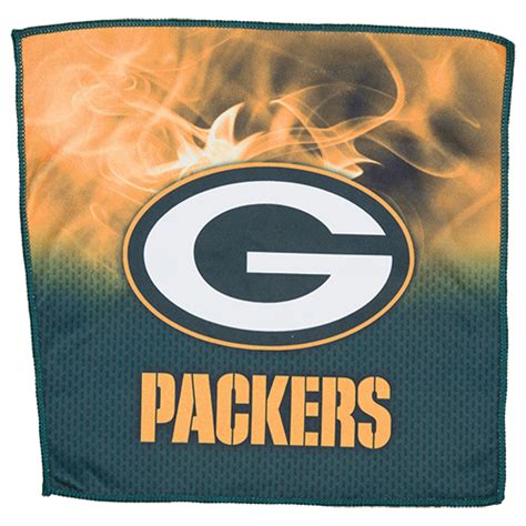 Green Bay Packers On Fire Dye Sublimated Bowling Towel