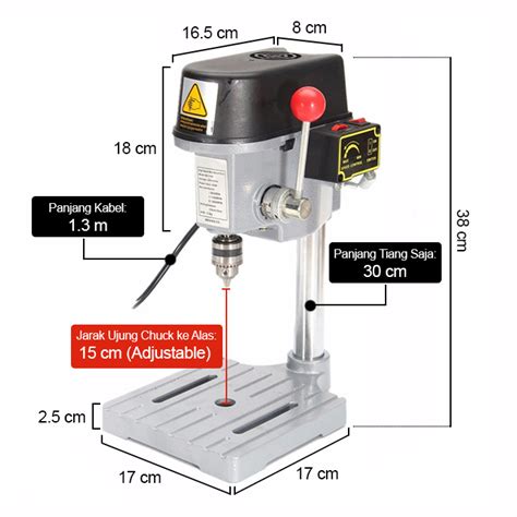 Surom Mesin Bor Duduk Mini Bench Drill Press Mm W Rpm