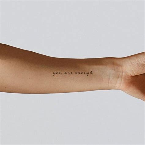 You Are Enough Temporary Tattoo set of 3 - Etsy Sweden | Enough tattoo ...