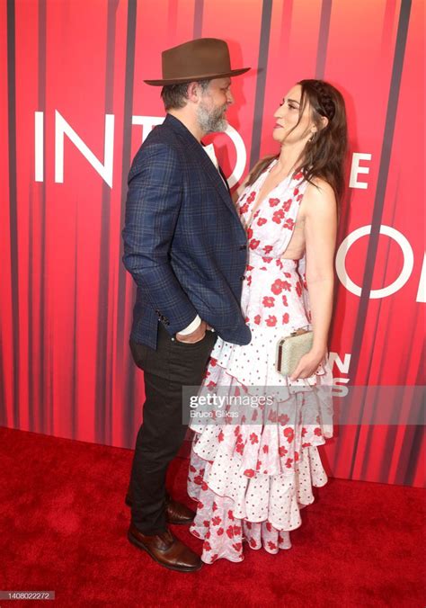 Joe Tippett And Sara Bareilles Pose At The Opening Night Of Into The