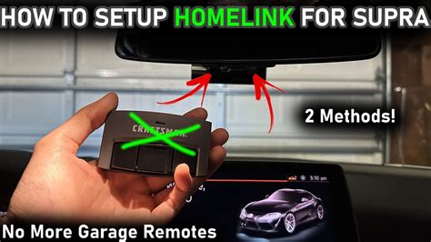 How To Setup Homelink Supra 2 Methods Easy Youtube