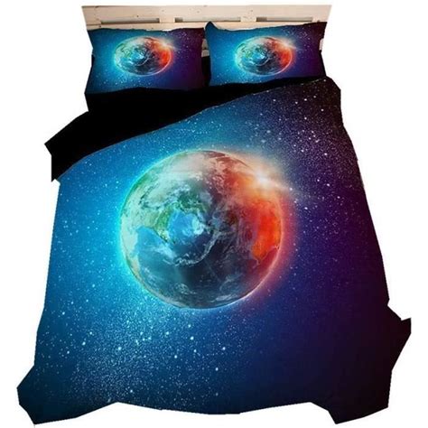 D Univers Plan Te Soleil Terre Galaxie Espace Sets De Housses De