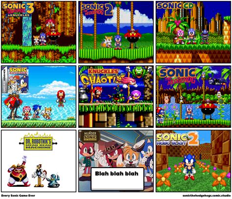 Every Sonic Game Ever Comic Studio