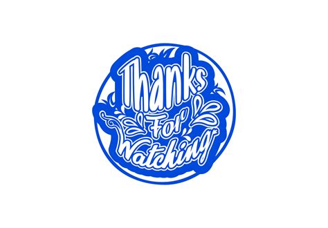 Thanks for Watching Typography Logo Graphic by mdnuruzzaman01893 · Creative Fabrica