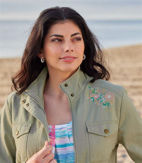 Women's Sage Embroidered Safari Jacket | Atlas For Men