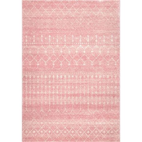 NuLOOM Blythe Modern Moroccan Trellis 9 Ft X 12 Ft Pink Area Rug