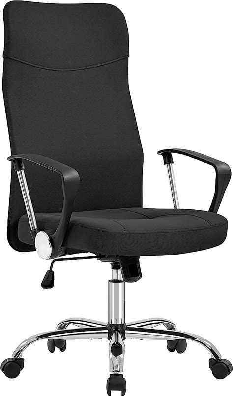 Yaheetech Silla de Oficina Escritorio Giratoria Ergonómica Silla Tela