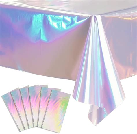 Amazon Fixwal Pack Iridescent Plastic Tablecloth X