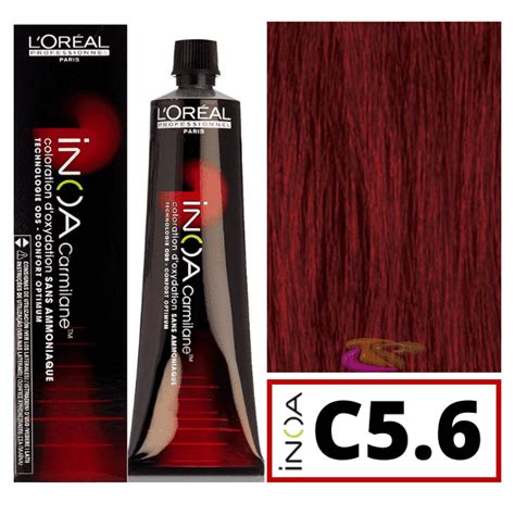 Tinte Inoa Carmilane Sin Amoniaco C5 6 Castaño Claro Rojo 60 Ml L oréal