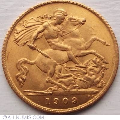 Half Sovereign 1909, Edward VII (1901-1910) - Great Britain - Coin - 31862