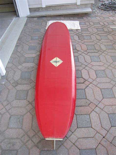 Vintage S Hansen Competitor Longboard Surfboard Island Trader