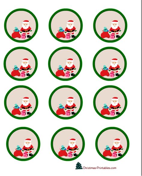 Free Printable Christmas Cupcake Toppers