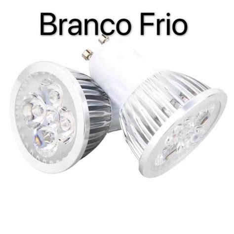 Kit L Mpada Dicr Ica Led W Gu Branco Frio K Bivolt Shopee