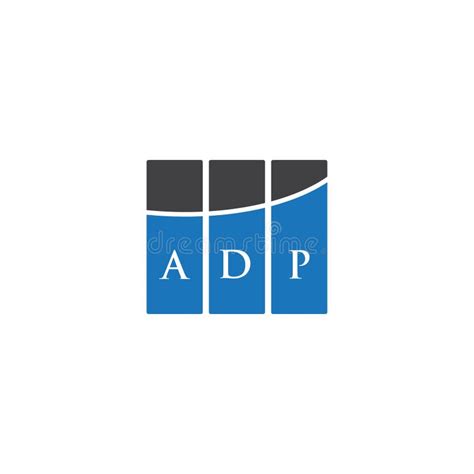 ADP Letter Logo Design on Black Background. ADP Creative Initials ...