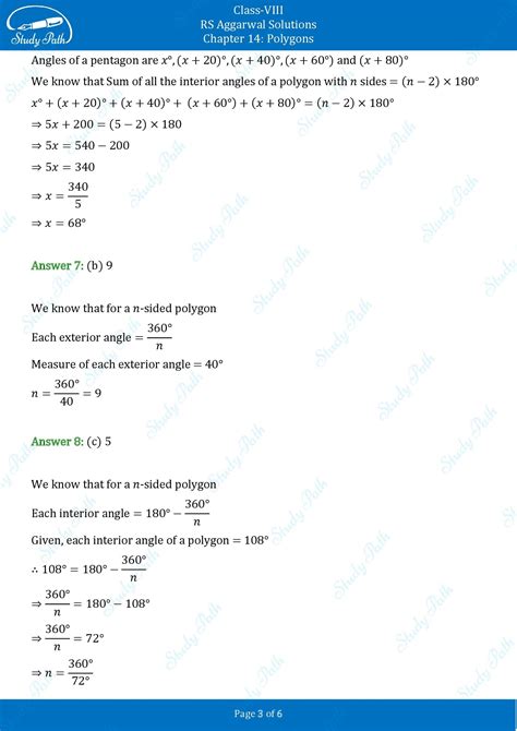 Rs Aggarwal Class Solutions Exercise B Chapter Polygons Study Path