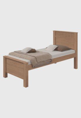 Cama De Solteiro Athenas Carvalho Naturale M Veis Lopas Bege Compre