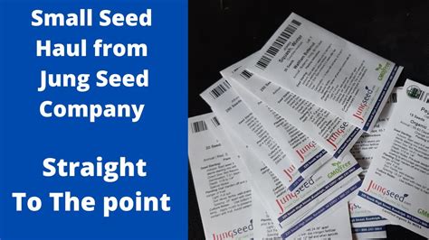 Small Seed Haul From Jung Seed Company Straight To The Point YouTube