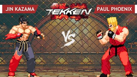 Tekken Mugen Jin Kazama Vs Paul Phoenix Fight Tekken Tekken