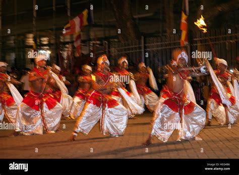 Dance troupe, Kandy Dancers in traditional costumes, Esala Perahera ...