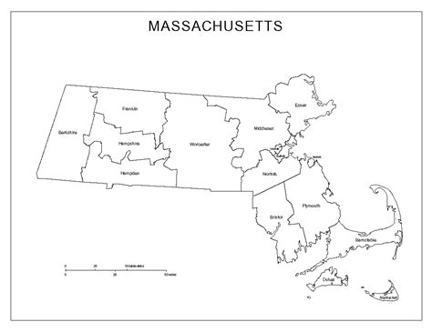 Massachusetts Labeled Map