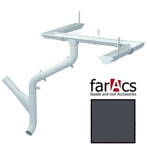 Пластиковый водосток Faracs 125/82 RAL 7024 (Серый) цена, купить в ...