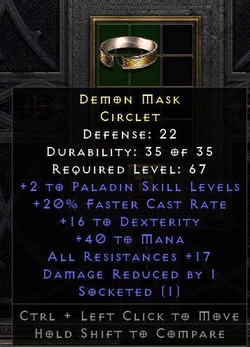 Very Nice Caster Paladin Circlet Here Topic D2jsp