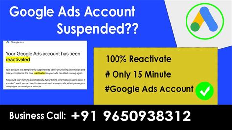 How To Reactivate Suspended Google Ads Account Google Ads Suspended