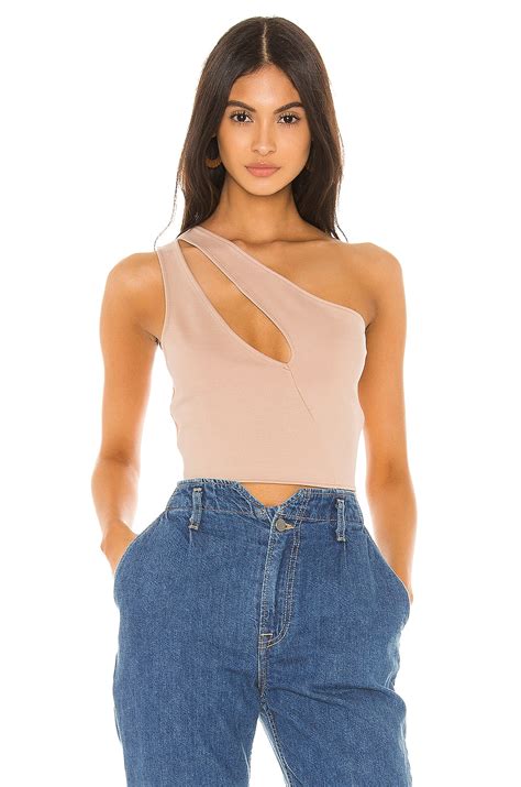 Superdown Nava Asymmetrical Crop Top In Nude REVOLVE