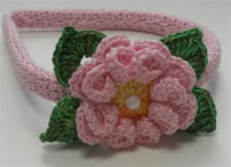 Tiara de Croche Rosas Viva Crochê Elo7