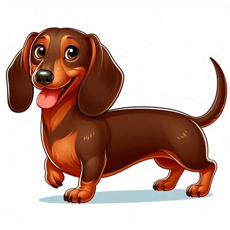 Premium Vector Cute Dachshund Dogs Vector Cartoon Illustration