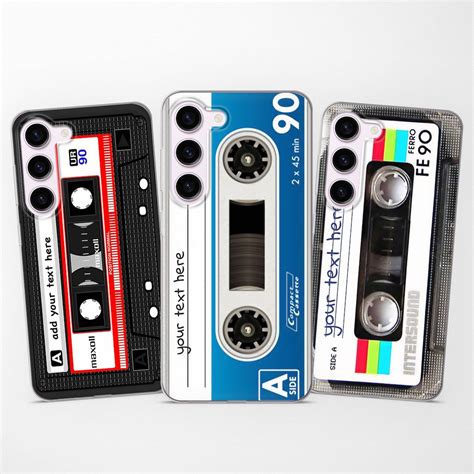 Custom Cassette Tape Phone Case Fits Samsung S24 S23 Ultra S22 S21 S20 Fe Fit Samsung A54 A53