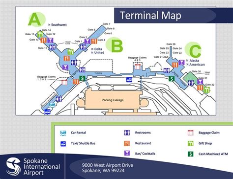 Spokane Intl Airport Terminal Map