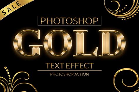 Gold Text Effect Photoshop Action – MasterBundles