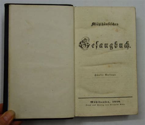 Mühlhäusisches Muehlhaeusisches Gesangbuch Fünfte Auflage Episten