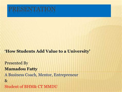 Roles Of Students In University Ppt