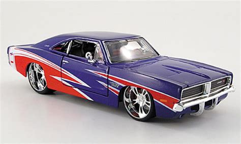 Coche Miniatura Dodge Charger Maisto R T Bleu Rojo Tuningversion