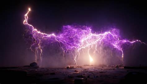 Purple Lightning Storm Wallpaper