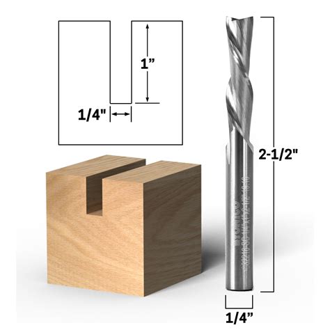 CNC Router Bits Down Cut End Mills 1 4 Dia 2 Flute Downcut