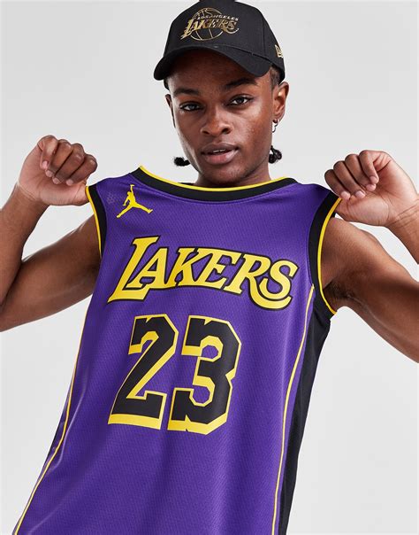 Purple Jordan NBA LA Lakers James #23 Swingman Jersey - JD Sports Global