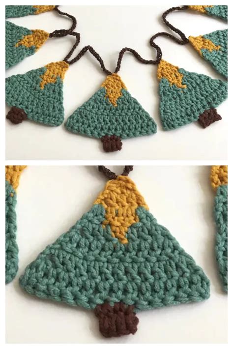 Crochet Christmas Tree Garland Crochet Kingdom