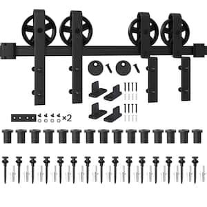 Winsoon Ft In Single Track Bypass Barn Door Hardware Double